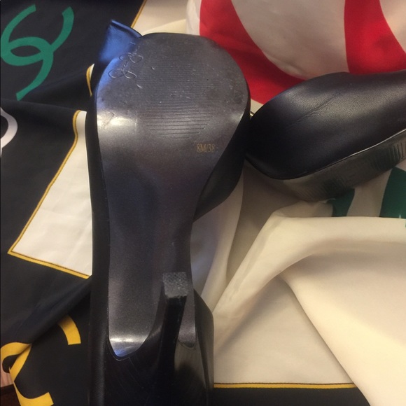 Black Leather Heels - Picture 4 of 6